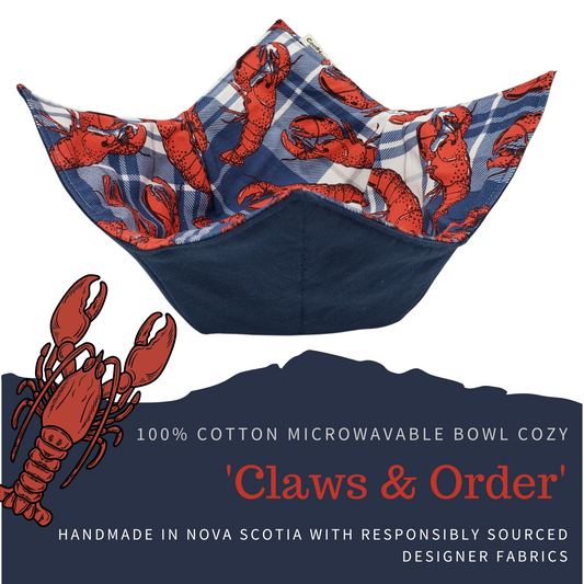 100% Cotton Microwavable Bowl Cozy - Claws & Order-0